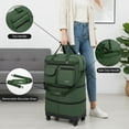 thumbnail image 5 of 36″ Expandable Foldable Suitcase Bag Large Collapsible Rolling Luggage Bag for Storage, Moving & Abroad Travel, Green, JM, 5 of 12