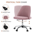 thumbnail image 3 of Silla de oficina DUMOS Comfy Rolling Swivel Task Blush, 3 of 8