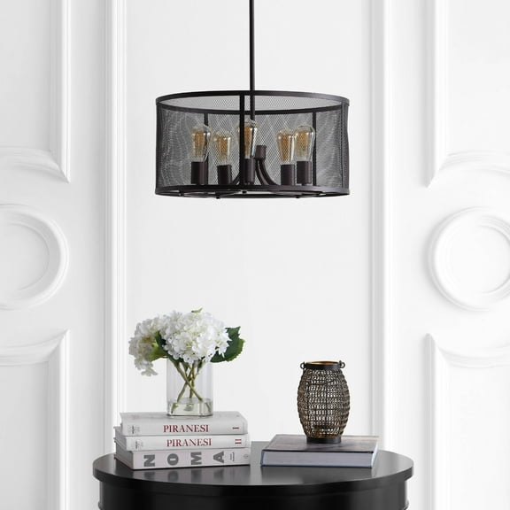 Safavieh Kane 5-Light Classic Solid Pendant, Dark Grey