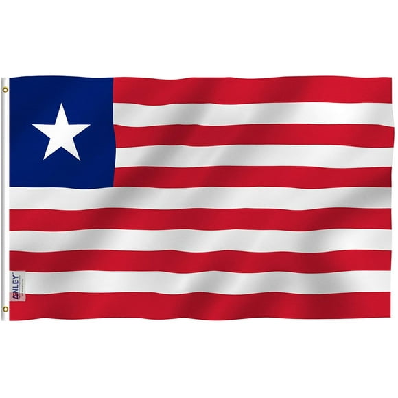 ANLEY Fly Breeze 3x5 Feet Liberia Flag - the Republic of Liberia Flags Polyester