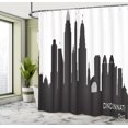 thumbnail image 5 of Ambesonne Cincinnati Shower Curtain, Details Towers Modern, 69"Wx70"L, Charcoal Grey White, 5 of 5