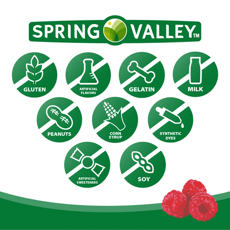 Spring Valley Extra Strength Vitamin B12 Supplement Vegetarian Gummies for Metabolism Support, Raspberry Flavor, 3000 mcg, 200 Count