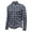 Dark Blue #010, variant on Men's Plaid Waffle Knit Sweatshirt Quarter Zip Pullover Stand Collar Long Sleeve Loose Fit Casual Sweatshirt For Fall Winter Daily Wear, L