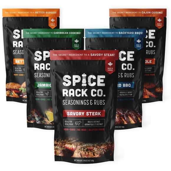 Spice Rack Co. BBQ Rubs And Spices For Smoking - Grill Smoker Rubs Spices and Seasonings Set, Smoker Accessories & BBQ Accessories, Valentines Day Gift For Him, Mens