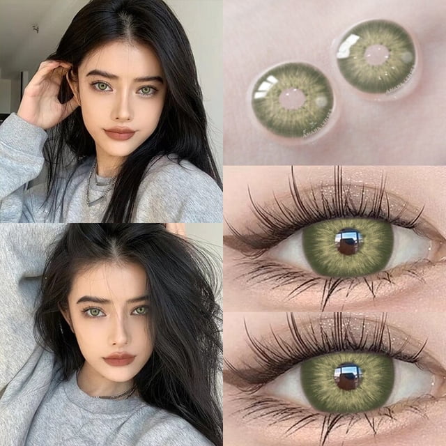 AMARA-lentes de contacto para miopía, lentillas de Color para ojos con dioptrías graduadas, lentes de moda, lentes para ojos azules, 1 par