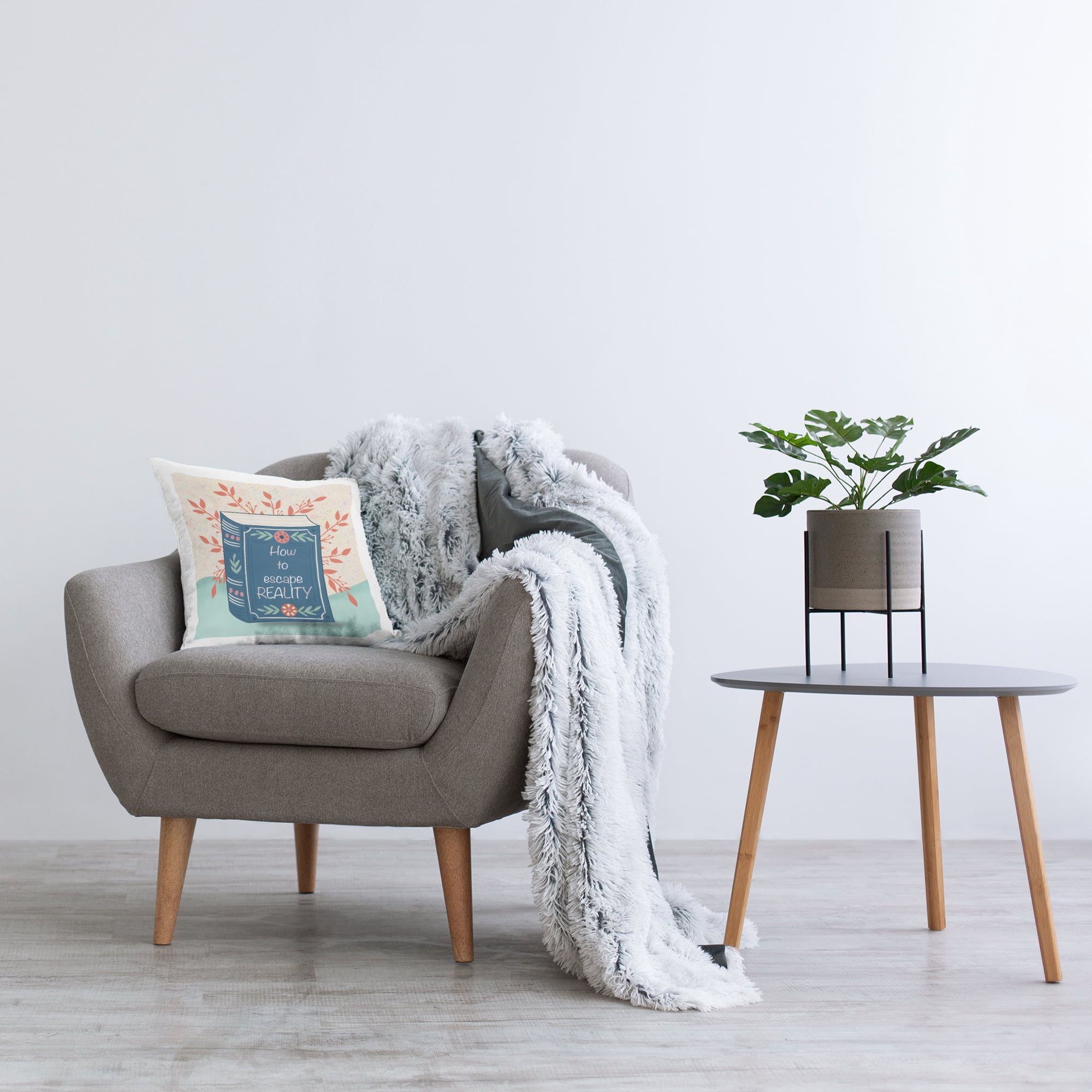Stupell Industries How To Escape Reality Decorative Printed Throw Pillow, design by Julia Frost, 18 x 7 x 18