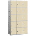 thumbnail image 3 of Plastic Locker - Five Tier - 3 Wide - 73 Inches High - 18 Inches Deep - Tan - Unassembled, 3 of 4