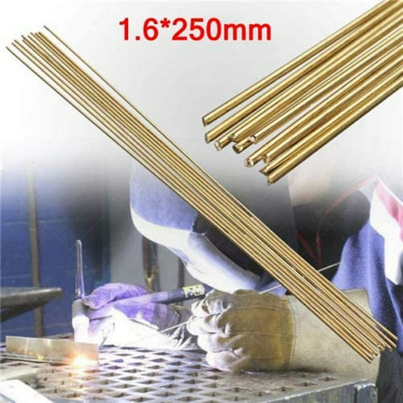 1.6mm*250mm Brass Copper Electrode Welding Rod Brass Welding Wire Bronze Electrode Soldering Rod No Need Solder Powder