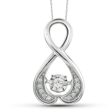 Diamonds in the Sky White Diamond Accent Sterling Silver Infinity Pendant
