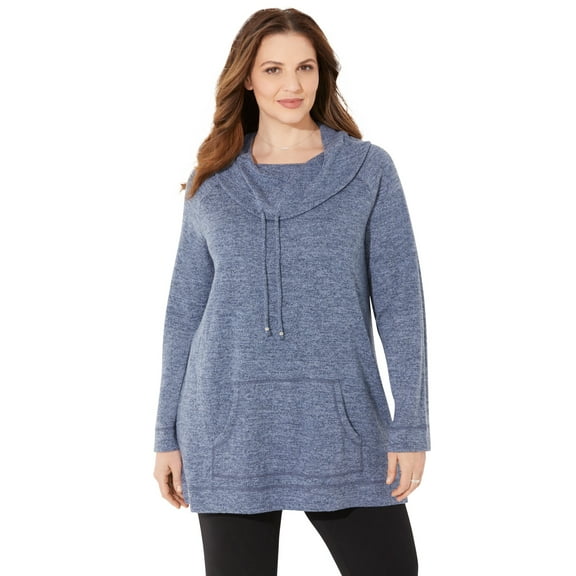 Catherines Women's Plus Size Impossibly Soft Cowlneck Top