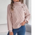 thumbnail image 2 of XMMSWDLA Women’s Casual Print Knitted Pullover Sweaters Long Sleeve Crew Neck Jumper Tops, 2 of 8