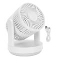 thumbnail image 2 of Table Fan, Air Circulator, Desktop Oscillating with Double Side Airflow Design, Automatic Oscillation, 3 Speeds, 6000mAh Battery, Soft Night Light for, 2 of 7