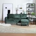 thumbnail image 7 of LUCKHAO 77" Convertible Sectional Sofa Couch with Storage Ottoman, 3 Seat L Shaped Sofa with 2 Cup Holders,Modern Linen Fabric Couches for Living Room, Apartment, Office, 7 of 7
