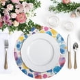 thumbnail image 4 of Abstract Paint Spots Black Round Placemats Plate Mats 15 Inch Non-Slip Heat Resistant Washable PVC Set Indoor for Kitchen Dining Table 1PC, 4 of 6