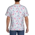 thumbnail image 2 of Naloa Flamingo and Pineapple Men's T-Shirt Sport T-shirt Men's Basic Tee Casual Men's Shirt, Round Neck, Short Sleeves - Medium, 2 of 5