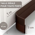 thumbnail image 2 of Anti-draught door bottom & door seal - NEW insulating door bottom (quick to install), ideal for insulation against cold, noise & humidity (1 x brown), 2 of 4