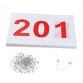 thumbnail image 4 of Lipstore 100 Pcs Bavoirs de Course Numéro d'Athlète Réutilisables avec Épingles 100 Numéros Bavoirs de Course 201 à 300, 4 of 8
