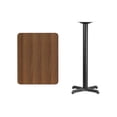 thumbnail image 2 of Flash Furniture 24 by 30" Rectangular Walnut Laminate Table Top with 22 by 22" Bar Height Table Base, 2 of 2