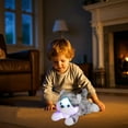 thumbnail image 3 of Luminous Plush Toy, LED Light Up Stuffed Animal, Color Changing Puppy Plush Doll with Automatic Timer, Soft Multicolor Polyester Kids Night Light Companion, 35cm Birthday Gift for Children, 3 of 7