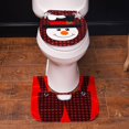 thumbnail image 2 of SUSHANG Clearance 2Pc Christmas Toilet Cover Decoration Christmas Decorations Xmas Bathroom Sets Decor Toilet Seat Cover and Rug for Indoor Home, 2 of 7