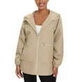thumbnail image 6 of BXINGOHAI Rain Jackets for Women Waterproof Windbreaker Jacket Women's Raincoats with Hood Lightweight Packable Beige 2XL, 6 of 8