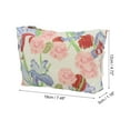 thumbnail image 2 of Bolsas de maquillaje de mano reutilizables con estampado floral para vacaciones, 1 pieza, tamaño mediano, blanco, rojo, rosa, algodón, 2 of 5