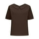 thumbnail image 4 of Vestidos Casuales Para Mujer, Blusas De Mujer De Moda Camisa de lino lisa de verano para mujer, con cuello de muñeca y solapa suelta, bonita, 4 of 6
