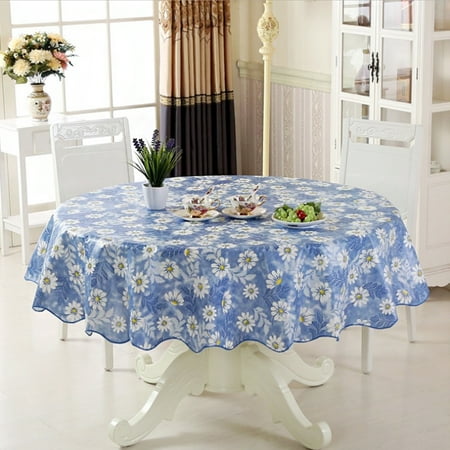 

Jueka 150cm Floral Table Cloth Oil-proof Water Resistant Round Party Countryside Style