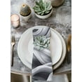 thumbnail image 3 of Hokiten Kitchen Dinner Napkins Set of 8 Modern Sea Waves Cloth Napkins Reusable Washable Table Napkins for Weddings Cocktail Parties Holiday Table Decor 20x20 Inch, 3 of 8