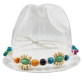thumbnail image 3 of Accesorios de cinturón Fedora, accesorios de cadena de cuentas de verano, sombreros de hombre y mujer, accesorios de sombrero de paja, hebilla de cinturón, decoración al aire libre, 3 of 4
