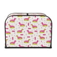thumbnail image 2 of Haiem Dachshund Dog Puppy Print Toaster Covers 4 Slice Wide Slot,Bread Dust Cover & Fingerprint Protection,Bread Machine Cover,Appliance Covers, 2 of 7
