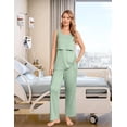 thumbnail image 3 of Ekouaer Nursing Pajamas Maternity Robe Set 3 Pieces Postpartum Maternity Pajama Set Pregnancy Breastfeeding Pj, 3 of 6