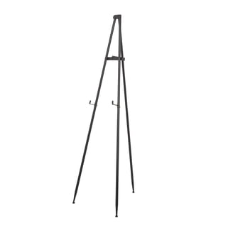 Deco 79 Metal Display Easel - 3 Tier Adjustable Floor Stand, 56 Inches Tall, Black, For Art, Chalkboards, Decor