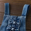 thumbnail image 3 of 2-11T Summer Children Kids Little Girls Romper Shorts Denim Overalls Shortalls Jeans,Flower,3years, 3 of 6