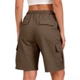 thumbnail image 4 of Vivianyo HD Women's Quick Dry Drawstring Cargo Bermuda Shorts, Summer Multi Pocket Outdoor Shorts for Women, High Waisted Knee Length Bottoms for Hiking and Daily Outings, Sizes S-2XL, 4 of 7