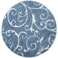 thumbnail image 2 of SAFAVIEH Collection Florida Shag 5 Pieds Rond Bleu Clair/crème SG455 Tapis de Zone Épais 1.2 Pouces, 2 of 2