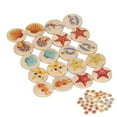 thumbnail image 4 of Sewing Buttons, Rounded Edges Handcraft Flat Bottom 25mm Wood Buttons Sea Animal 50pcs  For Crocheting For Knitting, 4 of 8