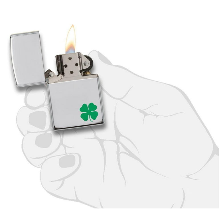 ⚠️つっちー Moteng Zippo Bit O' Luck Pocket Lighter, High Polish Chrome