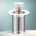 thumbnail image 3 of 1/2 Uds colador de fregadero escurridor de lavabo de baño de acero inoxidable para fregadero de cocina, 3 of 7