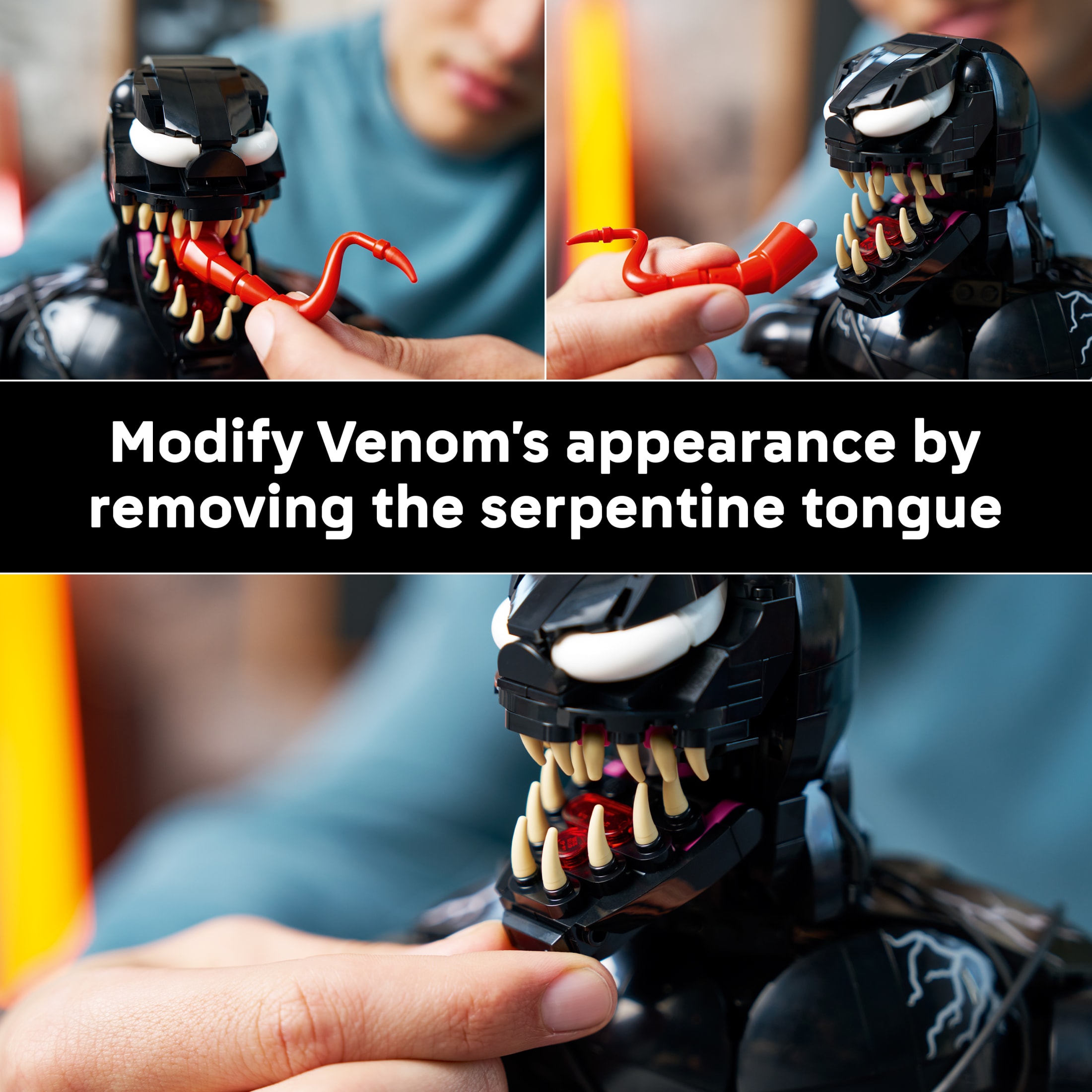 LEGO Marvel Busto de Venom - Set de Construcción Coleccionable para Adultos, Mayores de 18 Años - Decoración para Oficina en Casa, Escritorio o Estante - Con Minifigura de Venom - Regalo para Hombres y Mujeres - 76356 5