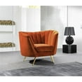 thumbnail image 6 of Home Square 3-Piece Set with Accent Chair Loveseat & Sofa in Cognac and Gold, 6 of 10