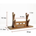 thumbnail image 2 of Wooden Flute Rack, 2-Tier Display Holder, Multi-Tier Stand For Collecting Flutes,Scabbards,Woodwind Instruments, Cutting Tool,Organizer for Collecting, Displaying (Walnut), 2 of 6