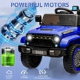 thumbnail image 4 of 12V Kids Ride-On Truck with Remote Control, LED Lights, Music & Bluetooth, 2 Driving Modes, Shock Absorbers, for Ages 2-5, 4 of 6