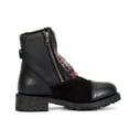 thumbnail image 2 of Hot Leathers BTL1009 Ladies Black Double Zip Sugar Skull Cap Toe Leather Boot 10, 2 of 9