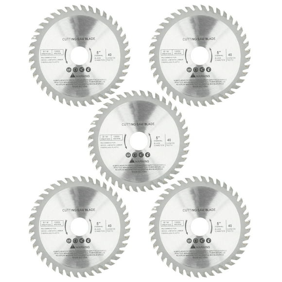 Blades 5Pcs 4.9in Circular Blade 40Tooth Cutting Disc Carbide Tipped Woodworking Cutter Saw Wed 40 Teeth