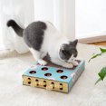 thumbnail image 2 of Whack A Mole Cat Toy Cat Puzzle Toy Cat Exploration Mole Toy Cat Enrichment Toy Interactive Grind Claw Rest Play 3 In 1 Boredom Relief Whack A Mole Cat Toy With Cat Scratching Pad, 2 of 6