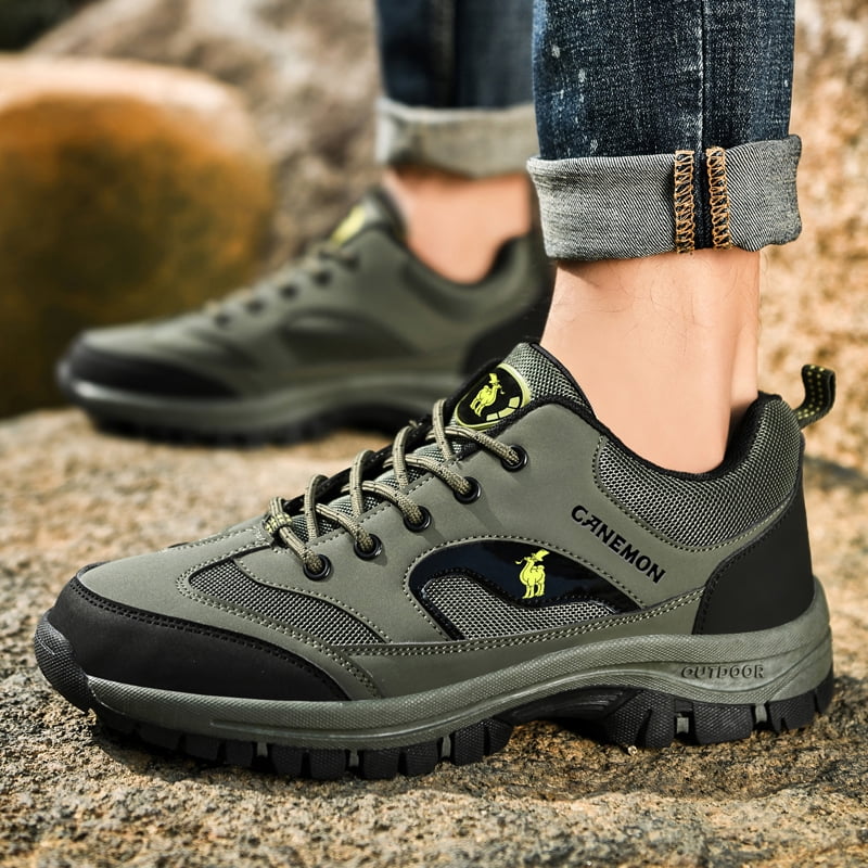 CANEMON Men's Outdoor Low-Top Hiking Shoes for Outdoor Trailing Trekking Camping Walking