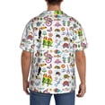 thumbnail image 3 of Sikiie Cartoon Wild Animals Men's Cuban Shirt, Hawaiian Shirts, Business Casual Button Down Shirts, Short Sleeve Shirt-XX-Large, 3 of 5