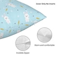 thumbnail image 3 of Yiaed Cute Bunny Print Pillow Covers Super Soft Decorative Square Throw Pillow Covers Case Cushion Covers for Sofa Couch Bedroom Car Decor（No pillow core）-22"x22", 3 of 7