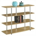 thumbnail image 3 of Designs2Go 47" 4 Tier XL Highboy TV Stand in Off White Light Oak, 3 of 3
